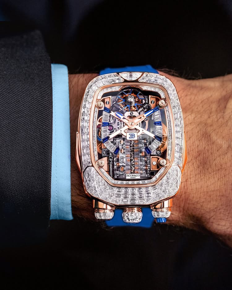 Limited Edition Jacob & Co. Bugatti Chiron Tourbillon Baguette watch