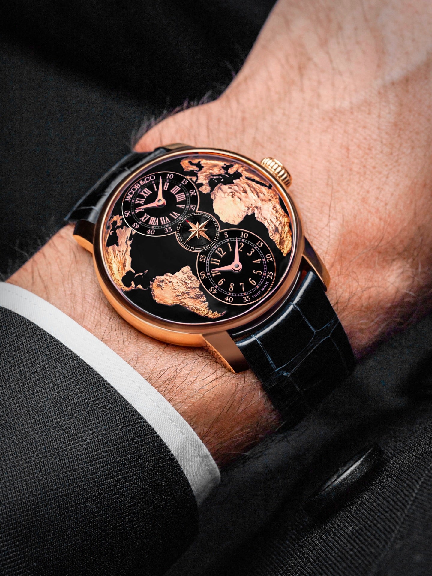 Limited Edition Jacob & Co. The World Is Yours Dual Time Zone watch